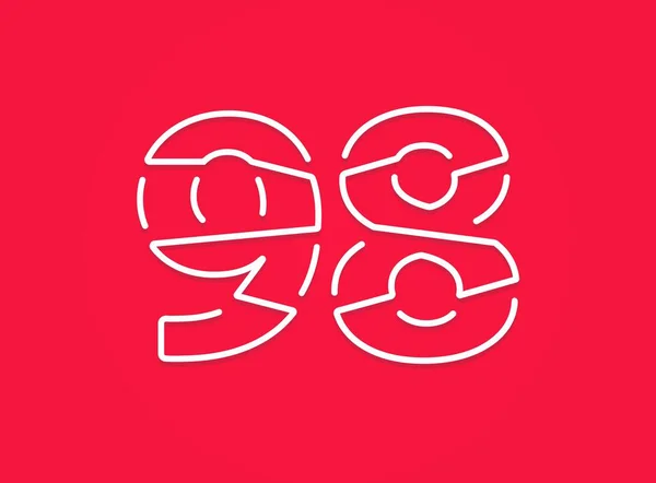 Numara Modern Moda Yaratıcı Tarz Tasarımı Logo Marka Etiketi Tasarım — Stok Vektör