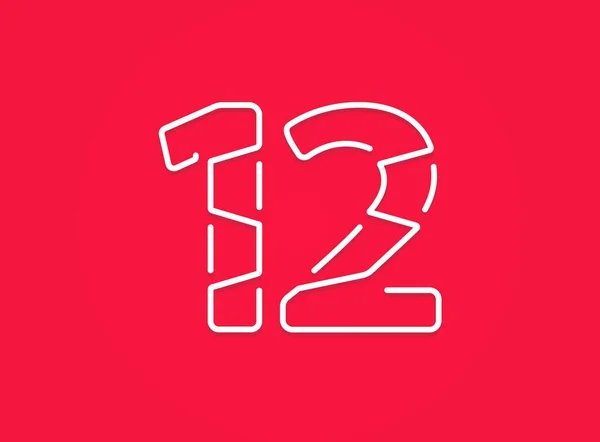 Čísel Moderní Trendy Kreativní Design Stylu Pro Logo Značku Designové — Stockový vektor