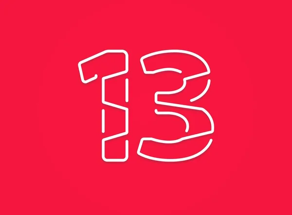 Numéro Design Moderne Tendance Créatif Pour Logo Étiquette Marque Éléments — Image vectorielle
