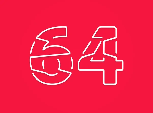 Numéro Design Moderne Tendance Créatif Pour Logo Étiquette Marque Éléments — Image vectorielle