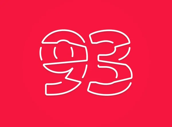 Número Moderno Diseño Moda Estilo Creativo Para Logotipo Etiqueta Marca — Vector de stock