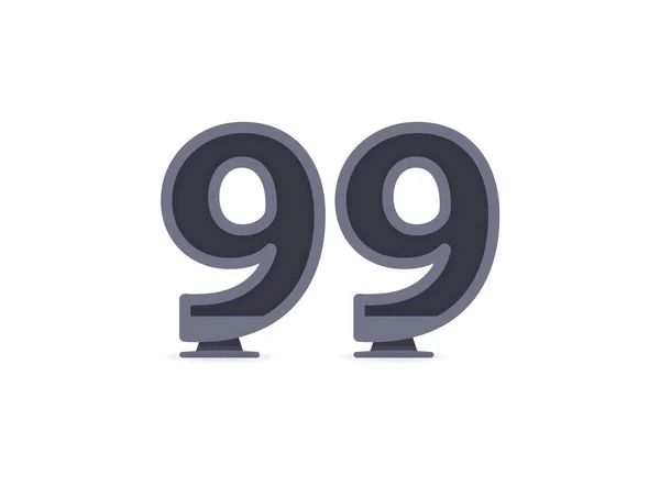 Návrh Vektorového Čísla99 Pro Logo Značku Designové Prvky Firemní Identitu — Stockový vektor