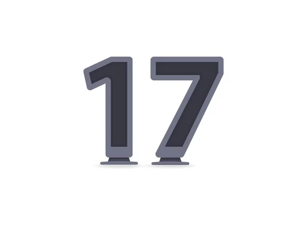 17のベクトル数設計 ブランドラベル デザイン要素 企業アイデンティティ アプリケーションなどのために ベクターイラスト — ストックベクタ