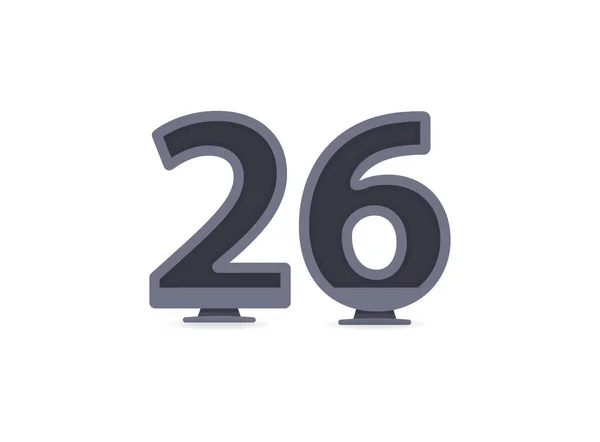Vectornummer Ontwerp Voor Logo Merklabel Design Elementen Huisstijl Toepassing Etc — Stockvector