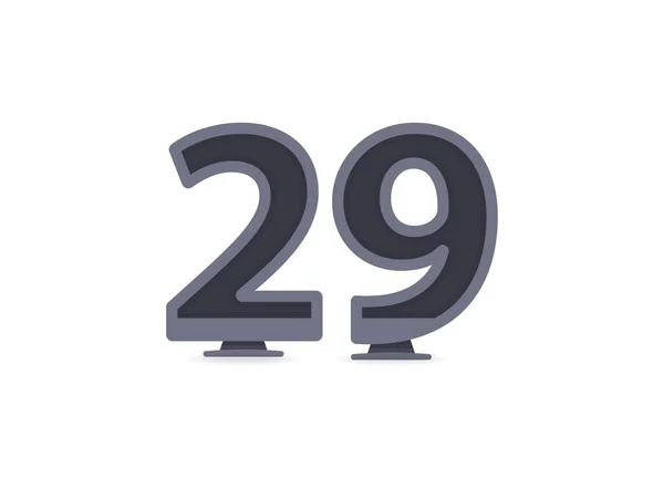 29のベクトル番号の設計 ブランドラベル デザイン要素 企業アイデンティティ アプリケーションなどのために ベクターイラスト — ストックベクタ