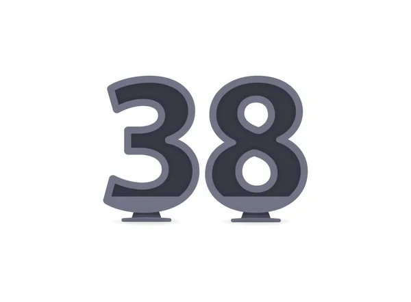 Diseño Número Vector Para Logotipo Etiqueta Marca Elementos Diseño Identidad — Vector de stock
