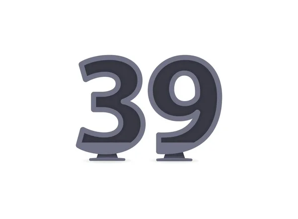 Návrh Vektorového Čísla39 Pro Logo Značku Designové Prvky Firemní Identitu — Stockový vektor
