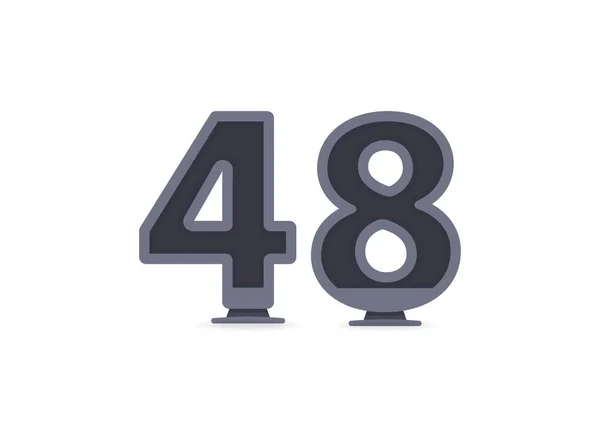48ベクトル番号設計 ブランドラベル デザイン要素 企業アイデンティティ アプリケーションなどのために ベクターイラスト — ストックベクタ