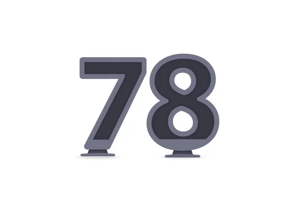 Návrh Vektorového Čísla78 Pro Logo Značku Designové Prvky Firemní Identitu — Stockový vektor