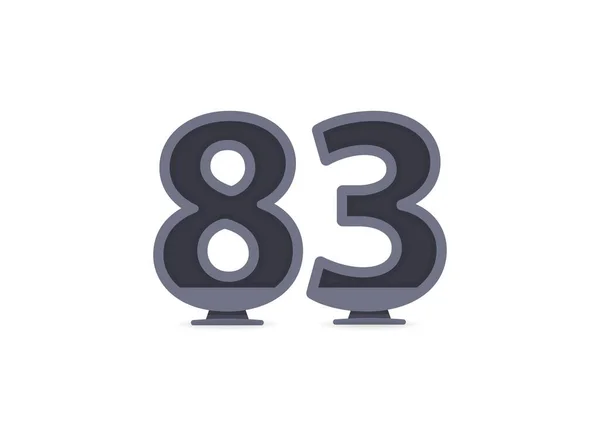 Desenho Número Vetorial Para Logotipo Marca Rótulo Elementos Design Identidade — Vetor de Stock