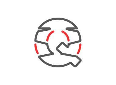 Q vektör harfi, modern desing. Çizgi, eşsiz yazı tipi. Poster, logo, marka etiketi vesaire için. Eps10 illüstrasyon      