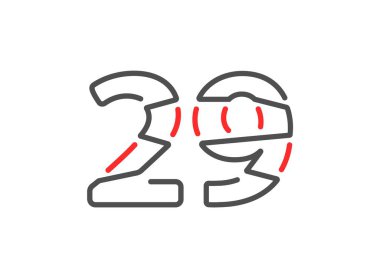 29 vektör numarası. Modern moda, yaratıcı tarz tasarımları. Logo, marka etiketi, tasarım unsurları, kurumsal kimlik, uygulama vs. için. izole vektör illüstrasyonu          