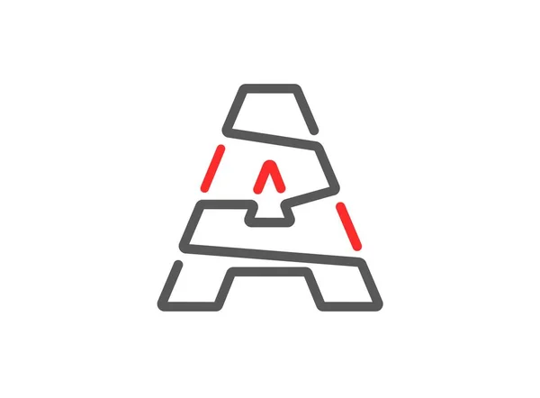 Een Vectorbrief Modern Desing Lijnslag Uniek Lettertype Voor Poster Logo — Stockvector