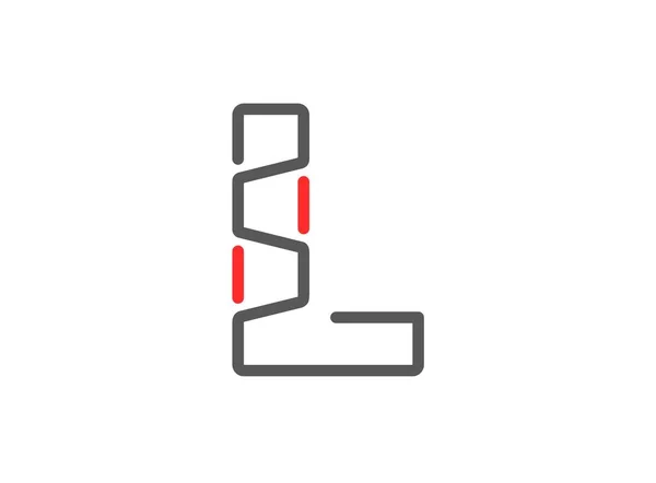 Vector Letter Modern Desing Lijnslag Uniek Lettertype Voor Poster Logo — Stockvector