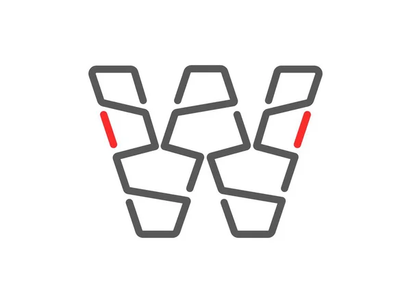 Vector Letter Modern Desing Lijnslag Uniek Lettertype Voor Poster Logo — Stockvector