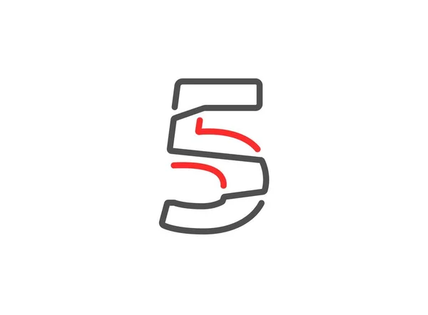 Vektorových Čísel Moderní Trendy Kreativní Styl Line Design Pro Logo — Stockový vektor