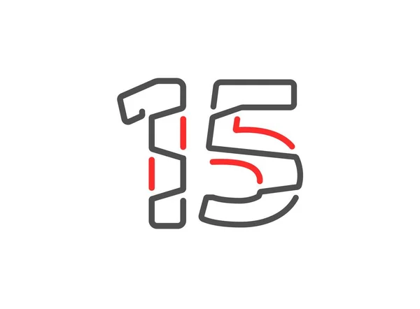 Vektornummer Modern Trendig Kreativ Stil Linje Design För Logotyp Varumärke — Stock vektor