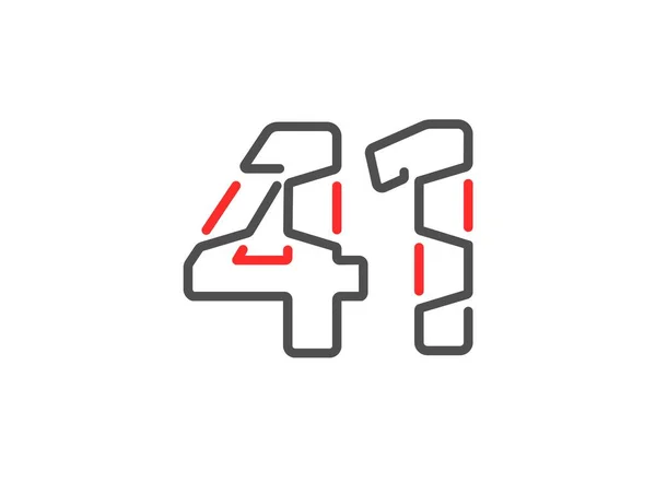 ベクトル番号41 現代のトレンディーで創造的なスタイルラインデザイン ブランドラベル デザイン要素 企業アイデンティティ アプリケーションなどのために 孤立したベクトル図 — ストックベクタ