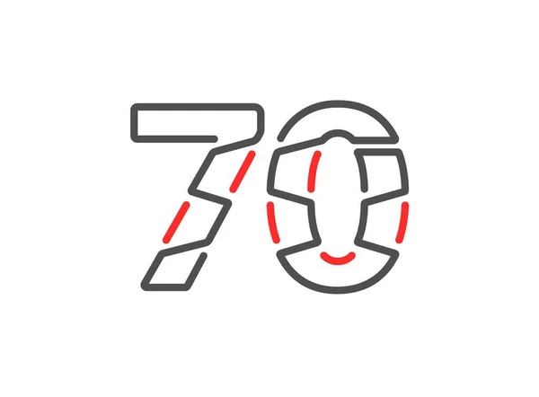 Número Vector Moderno Diseño Línea Estilo Moderno Creativo Para Logotipo — Vector de stock