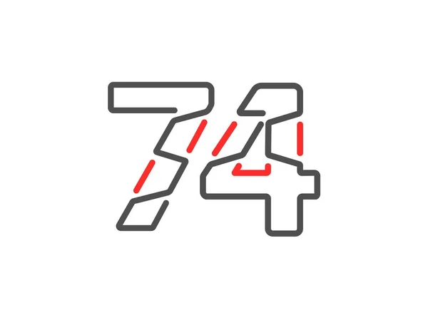 Numéro Vecteur Design Moderne Tendance Créatif Pour Logo Étiquette Marque — Image vectorielle