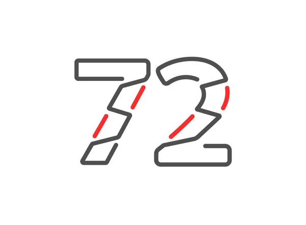 Vektör Numarası Modern Moda Yaratıcı Tarz Tasarımları Logo Marka Etiketi — Stok Vektör