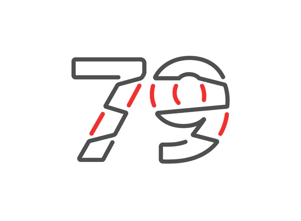 Векторное Число Современный Модный Креативный Стиль Линии Дизайна Логотипа Торговой — стоковый вектор