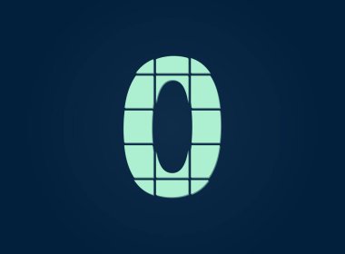 0 sayı, vektör desing font. Bıçakla kesilmiş. Logo, marka etiketi, tasarım unsurları, şirket kimliği, uygulama ve daha fazlası için. İzole Edilmiş 10 Ekim illüstrasyonu