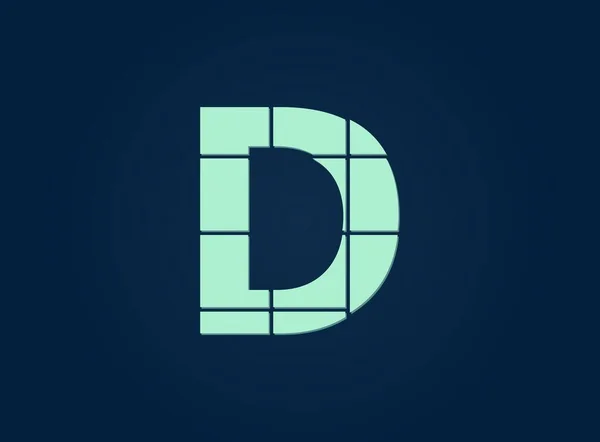 D文字ロゴ ベクトルデザインフォント ナイフカット製 ブランドラベル デザイン要素 企業アイデンティティ アプリケーションなどのために 分離されたEps10のイラスト — ストックベクタ