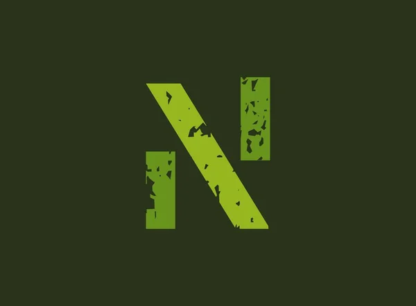 N vektör harfi grunge dokusundan yapılmış. Lastik damga izi stili. Logo, marka etiketi, poster, tasarım unsurları vs. için.