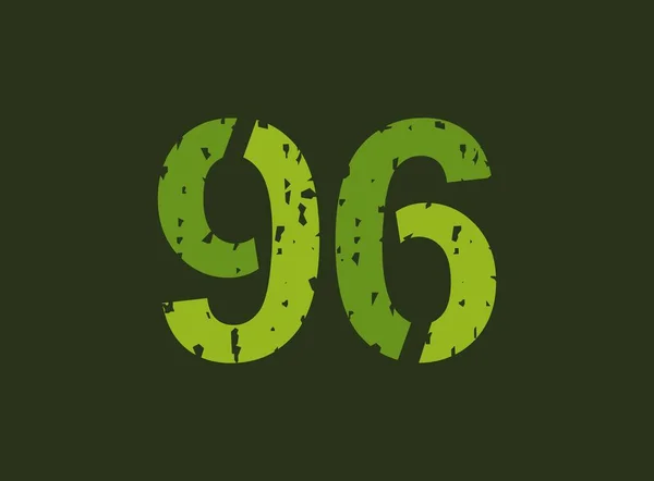 Διανυσματικός Αριθμός Από Grungy Grunge Υφή Στυλ Τυπωμένου Ελαστικού Γραμματοσήμου — Διανυσματικό Αρχείο