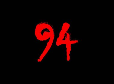 Korkunç, korkunç vektör numarası 94. Çılgın korku vahşi, çığlık yazı tipi. Acayip bir gece teması tasarımı. El yazısı eps10 illüstrasyon
