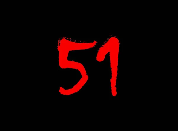 51ホラー血だらけで怖いベクトル番号 狂気の恐れ残酷な叫びフォント 邪悪な夜のテーマスタイルのデザイン 手書きEps10のイラスト — ストックベクタ