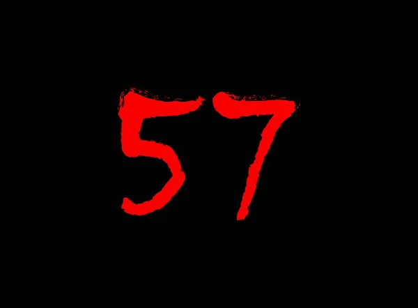 57ホラー血だらけで怖いベクトル番号 狂気の恐れ残酷な叫びフォント 邪悪な夜のテーマスタイルのデザイン 手書きEps10のイラスト — ストックベクタ