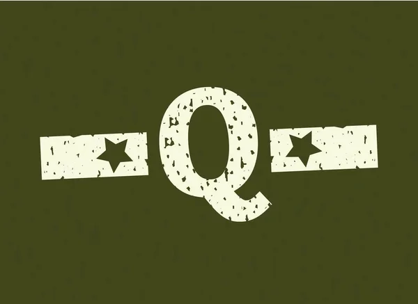 Επιστολή Σήματος Στρατιωτική Στρατιωτική Σχεδίαση Αστέρι Φόντο Καμουφλάζ Grungy Εικονογράφηση — Διανυσματικό Αρχείο