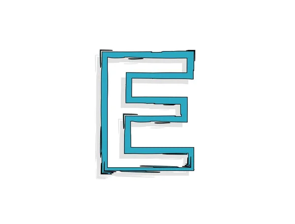 Letter Handgetekende Penseelstreek Stripstijl Ontwerp Voor Design Element Logo Creatieve — Stockvector