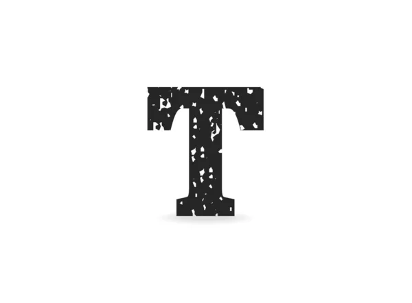 Lettera Grungy Grunge Texture Design Stile Impronta Timbro Gomma Logo — Vettoriale Stock