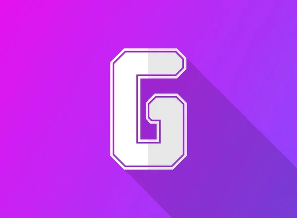 Font Letter Modern Dynamic Design Long Shadow Purple Gradient Background — Wektor stockowy