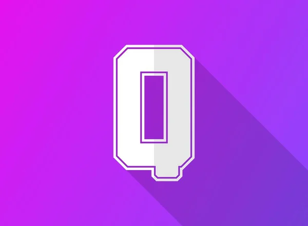 Font Letter Modern Dynamic Design Long Shadow Purple Gradient Background — Wektor stockowy