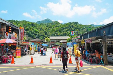 Yeni Taipei City , Tayvan - 28 Temmuz 2019 : Yeni taipei,Tayvan'da kedi köyü.