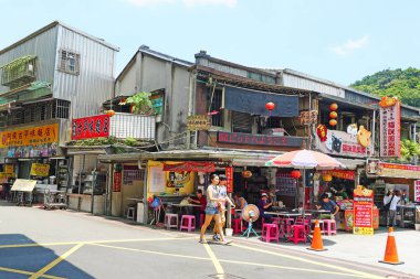 Yeni Taipei City , Tayvan - 28 Temmuz 2019 : Yeni taipei,Tayvan'da kedi köyü.