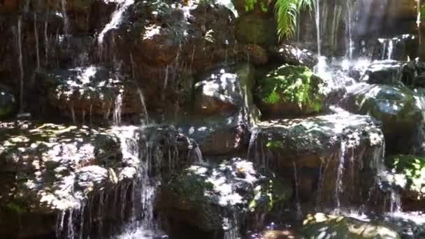 Eine Mini Bach Wasserfall Szene — Stockvideo