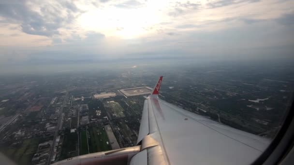 Bangkok Thailand Juli 2020 Een Prachtig Uitzicht Vanuit Het Vliegtuig — Stockvideo