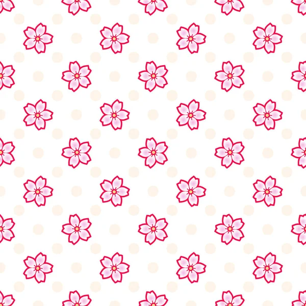 Modèle simple avec des fleurs à petite échelle floraison — Image vectorielle