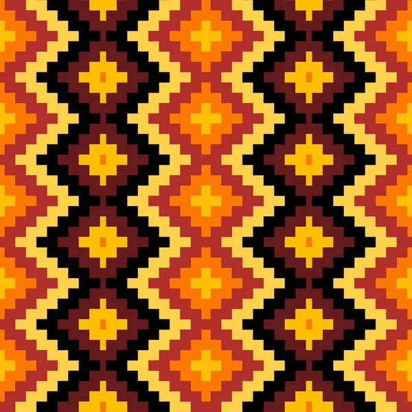 Ethnic Seamless Geometric Pattern — Stock Vector