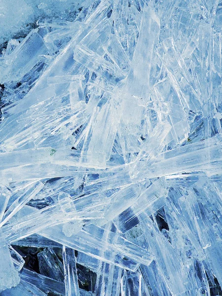 Blue ice abstract natural background — Stock Photo, Image