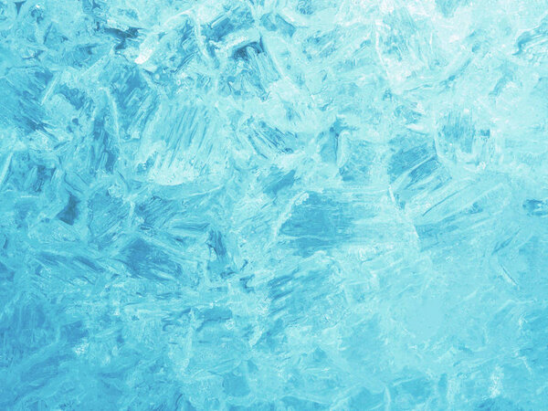 Blue ice abstract natural background