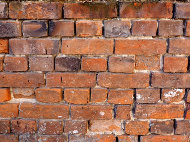 Yıpranmış eski tuğla duvar