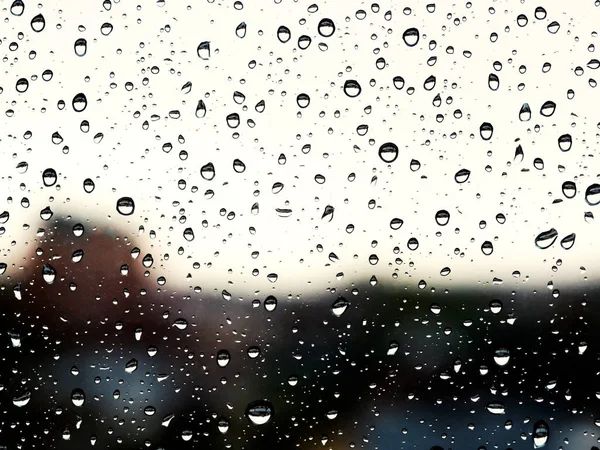 Rainy drops on the glass — Stock Photo, Image