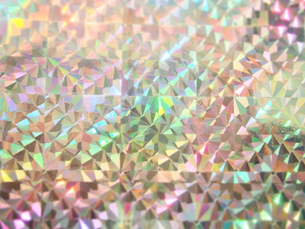Holographische Bokeh grün blau und rosa Lichter festlichen Hintergrund — Stockfoto