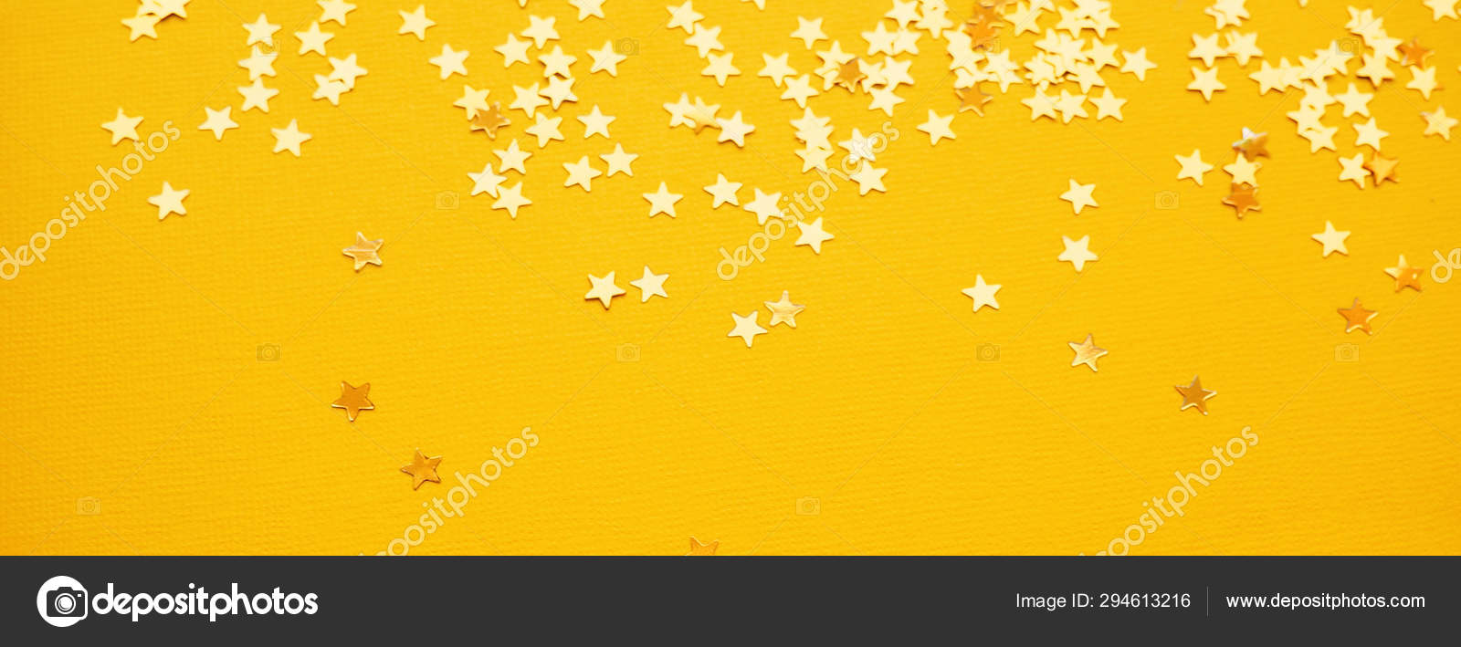 Yellow Orange Glitter Background with Stars Stock Image - Image of